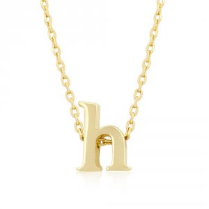 Icon J4859 Golden Initial H Pendant P11409g-v00-h