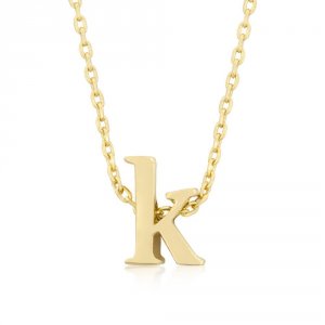 Icon J4862 Golden Initial K Pendant P11409g-v00-k