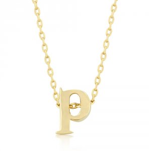 Icon J4867 Golden Initial P Pendant P11409g-v00-p