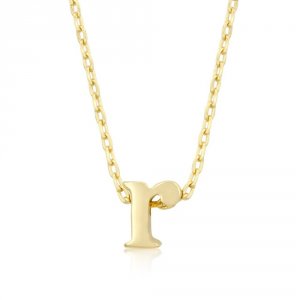 Icon J4869 Golden Initial R Pendant P11409g-v00-r