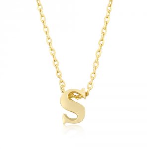 Icon J4870 Golden Initial S Pendant P11409g-v00-s