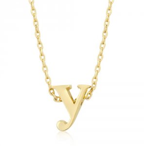 Icon J4876 Golden Initial Y Pendant P11409g-v00-y