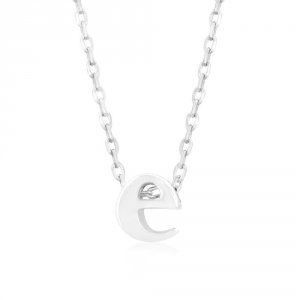 Icon J4882 Silvertone Initial E Pendant P11409r-v00-e