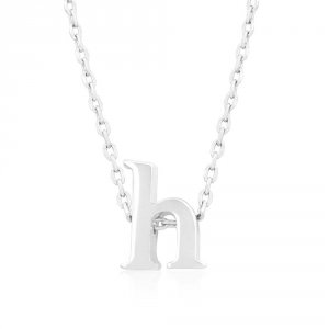 Icon J4885 Silvertone Initial H Pendant P11409r-v00-h