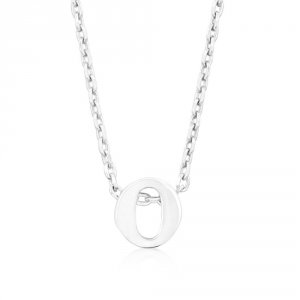 Icon J4892 Silvertone Initial O Pendant P11409r-v00-o