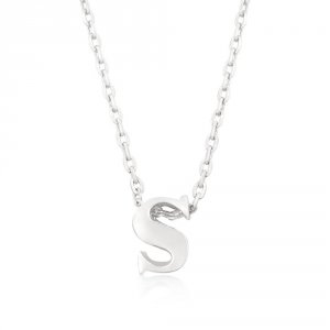 Icon J4896 Silvertone Initial S Pendant P11409r-v00-s