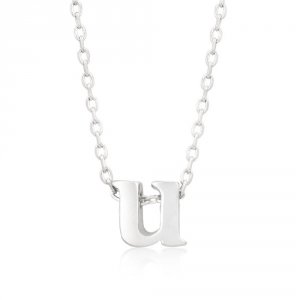 Icon J4898 Silvertone Initial U Pendant P11409r-v00-u