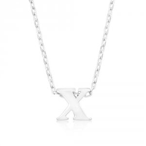 Icon J4901 Silvertone Initial X Pendant P11409r-v00-x