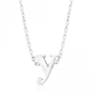 Icon J4902 Silvertone Initial Y Pendant P11409r-v00-y