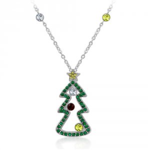 Icon J4926 Cubic Zirconia Christmas Pendant P50078r-v01