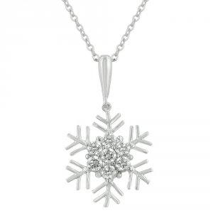 Icon J4943 Snowflake Cubic Zirconia Pendant P50111r-c01