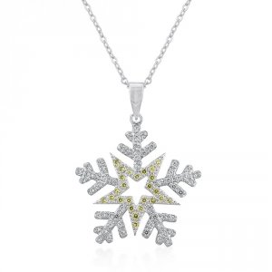 Icon J5169 Pave Snowflake Pendant P11359r-c01