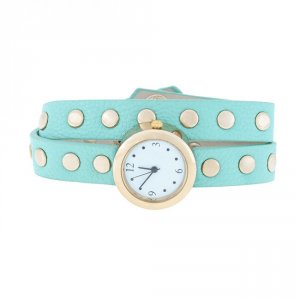 Icon J5206 Mint Round Studded Wrap Watch Co-cpwh1003-mint