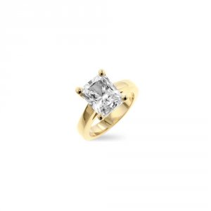 Icon J6396 Cubic Zirconia Radiant Solitaire Ring (size: 09) R07395g-c0