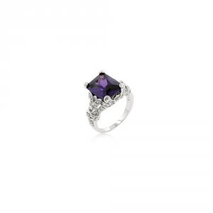 Icon J6469 Amethyst Purple Princess Ring (size: 05) R07434r-c20-05