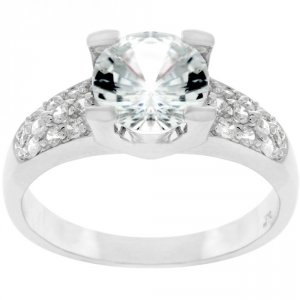 Icon J6742 Classic Clear Engagement Ring (size: 05) R07494r-c01-05