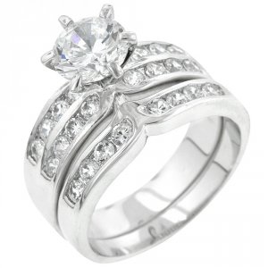 Icon J6784 Formal Silvertone Engagement Set (size: 05) R07524r-c01-05