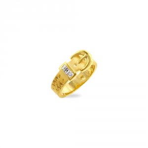 Icon J7226 Golden Buckle Ring (size: 05) R07650k-c01-05