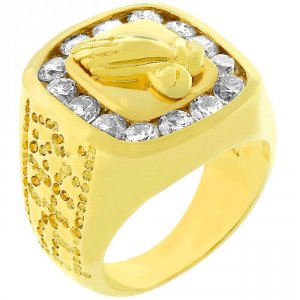 Icon J7527 Praying Hands Fashion Ring (size: 05) R07818g-c01-05