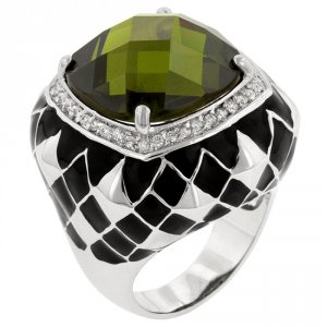 Icon J7618 Olive Jester Cocktail Ring (size: 05) R08053r-c42-05