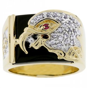 Icon J8004 Cubic Zirconia Eagle Men039;s Ring (size: 11) R07083t-v01-1