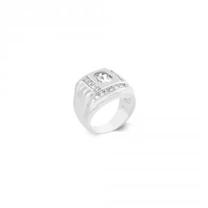 Icon J8038 Men039;s Cubic Zirconia Square Ring (size: 13) R07123r-c01-