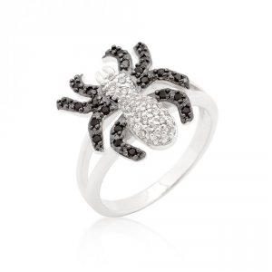 Icon J9174 Cubic Zirconia Spider Fashion Ring (size: 05) R08285t-c03-0