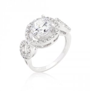 Icon J9369 Round Cut Trio Cubic Zirconia Ring (size: 05) R08304r-c01-0