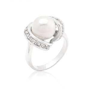 Icon J9411 Single Pearl Cocktail Ring (size: 05) R08303r-c84-05