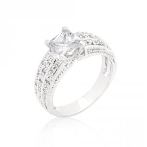 Icon J9425 Cubic Zirconia Princess Cut Ring (size: 05) R08326r-c01-05