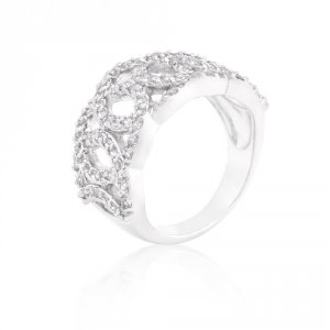 Icon J9432 Cubic Zirconia Circular Ring (size: 05) R08318r-c01-05