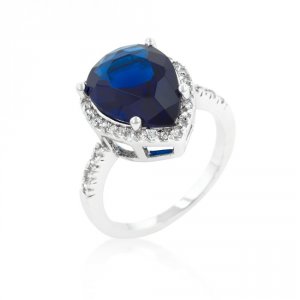 Icon J9469 Sapphire Cubic Zirconia Drop Ring (size: 07) R08286r-c30-07