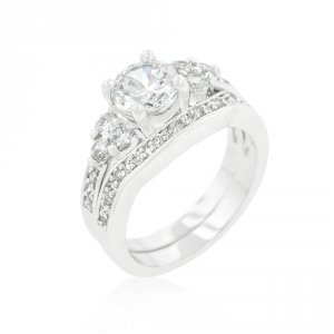 Icon J9530 Triple Stone Engagement Set (size: 05) R08302r-c01-05