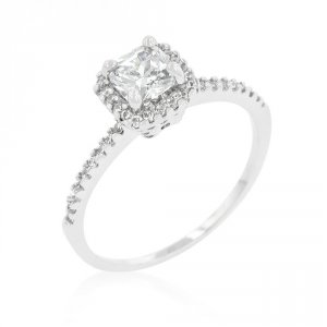 Icon J9689 Princess Cut Halo Engagement Ring (size: 10) R08335r-c01-10