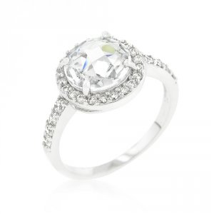 Icon J9698 Halo Style Faceted Engagement Ring (size: 05) R08337r-c01-0