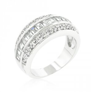 Icon J9775 3-row Cubic Zirconia Band (size: 05) R08317r-c01-05