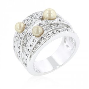 Icon J9782 Champagne Pearl Cocktail Ring (size: 05) R08263r-v01-05