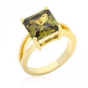 Icon J9953 Olive Green Gypsy Ring (size: 07) R07595g-s42-07