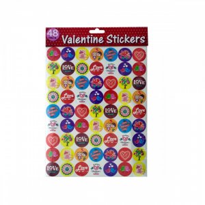 Bulk KL10986 48pk Valentine Stickers Hc303