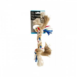 Bulk KL14409 Medium Colorful Knotted Pet Rope Toy Di245