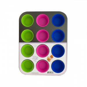 Bulk KL14860 Muffin Baking Pan With Silicone Cups Of522