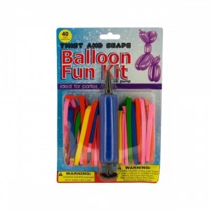 Bulk KL15336 Twist And Shape Balloon Fun Kit With Air Pump Of654