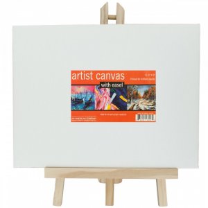 Bulk KL16172 Small Artist Canvas With Wooden Easel Set Ol574