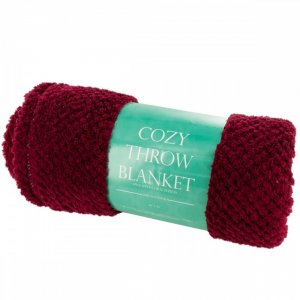 Bulk KL16191 Cozy Textured Coral Fleece Throw Blanket Ol633