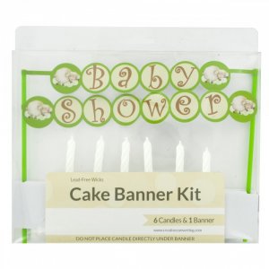 Bulk KL16281 Baby Shower Cake Banner  Candles Kit Pb791