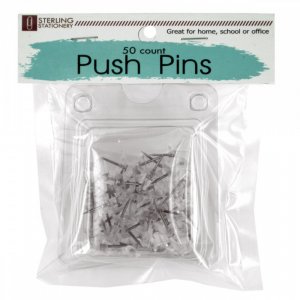 Bulk KL16644 Clear Plastic Push Pins Os115