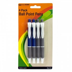 Bulk KL16674 Blue Retractable Ball Point Pens Set Or423