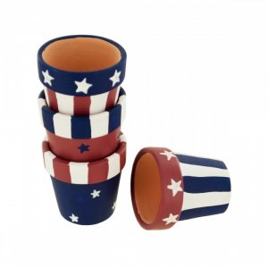 Bulk KL17021 Americana Terra Cotta Napkin Rings Set Sa651