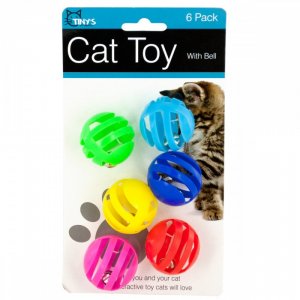 Bulk KL17395 Balls With Bells Cat Toys Set Hx180