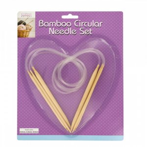 Bulk KL17468 Bamboo Circular Knitting Needle Set Os349